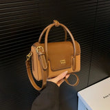 Fashion Mini Satchel Shoulder Bag with Vintage Top Handle Bag Detachable Crossbody Strap Casual Tote Bag Daily Handbag Purse
