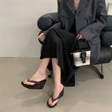 Pbong  Summer Leopard Print Slides Clip Toe Platform sandals Wedges Women Slippers Fashion Thick Bottom High Heels Flip Flops Shoes