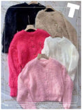 Flower Button Fuzzy Knit Sweater Cardigan Warm Fluffy Button-up Crop Sweater Jacket Knitwear Teen-girl Fall Winter Cute Outfit