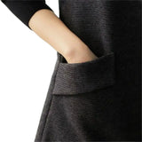 Party Vestidos Straigh Women'S  Clothing Spring Beaded Tank V-neck Woolen Dress Winter Casual Hot Sale Women Wool Dress