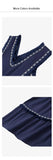 Summer New Product: Casual Women's Fashion V-neck Sleeveless Waist Collection with Tassel Decoration Dress