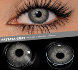 Colorcon 1 Pair Natural Contact Lenses Colored Contact Lenses with Degree Myopia Lenses Brown Eye Lenses Gray Lenses
