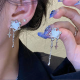Heart Tassel Star Earrings Women Design Senior Sense of Fashion Personality Earring Y2K Trendy Party Jewelry Gift