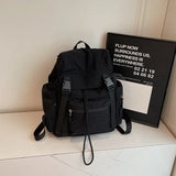 Women's Cloth Big Soft Backpacks Design Backpack for Teens Girls School Bag Simple Solid Color Travel Back Pack