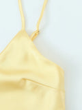 Women Solid Satin Backless Sexy Long Dress Fashion Sleeveless Bodycon Spaghetti Strap Dresses New Vocation Party Vestidos