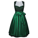 Women Dirndl Dress For Medieval Style German Oktoberfest Bavarian Dress and Top with Apron Costume Halloween Dress for Female