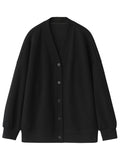 Korean Autumn Winter Women's Sports Coat Casual Loose V-neck Sweatshirt for Women Thick Warm Tops Office Lady Female