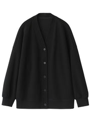 Korean Autumn Winter Women's Sports Coat Casual Loose V-neck Sweatshirt for Women Thick Warm Tops Office Lady Female