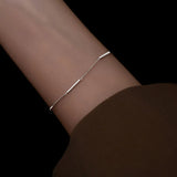 New 925 Sterling Silver Square Bracelet Simple Style Shiny Bracelet Gifts for Women Free Shipping Exquisite Fashion Jewelry