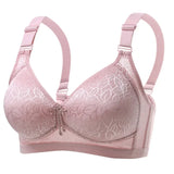 Pbong  2PCS High Quality Gathering Anti Sagging Women's Anti Glare Underwear Comfortable Seamless Plus Size Simple Natural Women's Bra