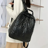 Pbong  Large Capacity Cotton Coat Backpack Women's Fashionable Schoolbag Simple Travel Backpack for College Students