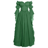 Pbong  Medieval Court Dress, Women's Retro Dress, European and American Stage Performance Long Dress, Cosplay Full Set