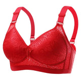 Pbong  2PCS High Quality Gathering Anti Sagging Women's Anti Glare Underwear Comfortable Seamless Plus Size Simple Natural Women's Bra