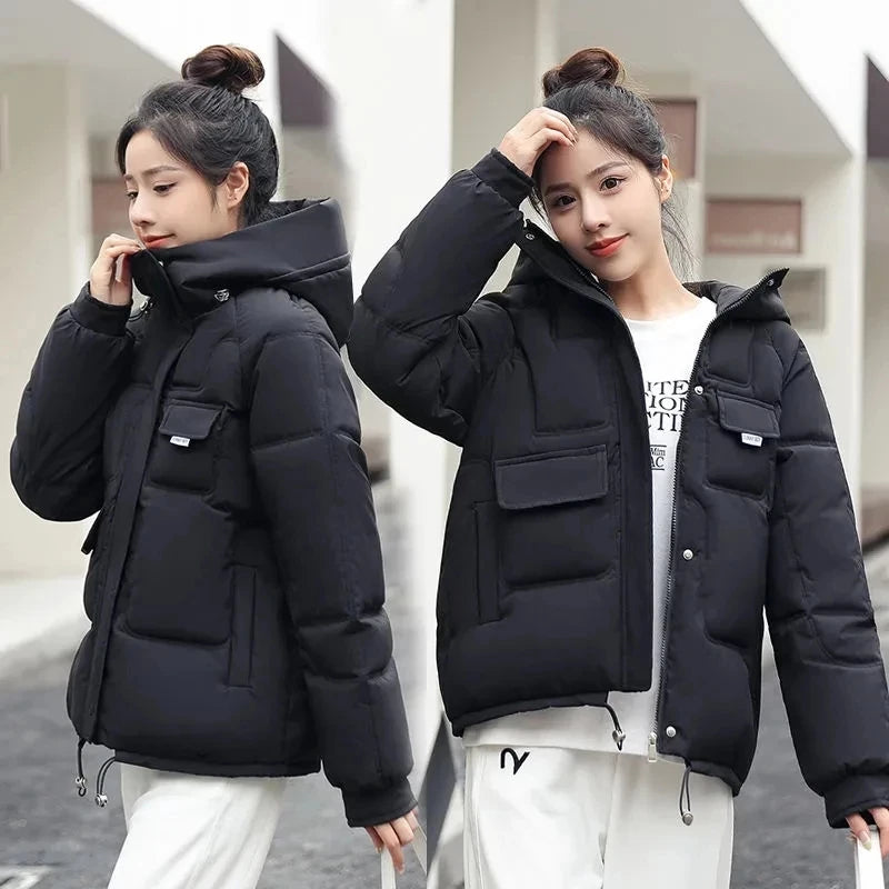 Women's Winter Jacket New Parkas  Hooded Thicken Warm Jackets Outwear Casual Loose Cotton Padded Coat Female Clothing