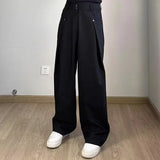 Pbong  Casual Men's Summer Thin Lyocell Ice Sensation Seershawn Wide Leg Loose Fit Straight Pants Comfortable Breathable Trousers