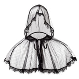 Pbong  Lolita Short Cape for JSK Dress Black White Chiffon Capes