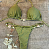 New Bikini Sexy Bikini Solid Color Split Women's Swimsuit