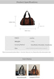 Pbong  Lazy Style Large Capacity Autumn Winter Handbag Tote Bag Travel Bag Dry Wet Separation Urban Simple Canvas Bag Soft Zipper Cl...