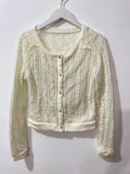 Last One Japan Liz Lisa Lace Knitted Long Sleeve Cardigan Sweater