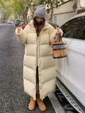 Winter Down Jacket Oversized Women's Long Parka  Korean Cotton Padded Jacket Warm Puffer Coat Female Windproof Snow Outwear