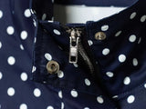 New Fashion Simple French Stand Collar Spring Autumn Coats Y2k Simple Polka Dot Print All Match Jackets Harajuku Punk Streetwear