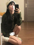 Y2k Harajuku Vintage Cardigan for Women Female Slim Lace Up Single Breasted Knit Coats Autumn Streetwear Design Clothing