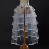 Pbong  Steampunk Tulle Tutu Skirt Women Medieval Gothic Cocktail Club Ruffles Punk Mermaid Overskirt