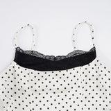 Pbong  Elegant Fashion Patchwork Lace Camis Tops Casual Slim V-Neck Sleeveless Tank Tops Women Summer Fashion Streetwear Ladies