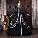 New Medieval Formal Attire Black Choir Halloween Role-playing Costume For Film And Television Photo Shoots Cosplay Dress