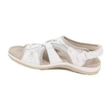 Pbong  Women's Sandals Summer New Round Head Breathable Casual Sandals Large Size Flat Beach Sandals Women