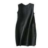 Party Vestidos Straigh Women'S  Clothing Spring Beaded Tank V-neck Woolen Dress Winter Casual Hot Sale Women Wool Dress