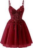 Pbong  Lace Applique Tulle Homecoming Dresses for Teens Sparkly 3D Flower Short Prom Dress Sequin Quinceanera DAMA Dress