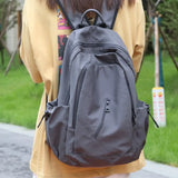 Pbong  Women's Backpacks Casual Lightweight Nylon Girls School Bag Fashion Women Travel Backpack Men's 15 inch Laptop Bags