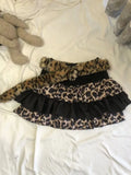 Pbong  Mini Women Skirt Japanese Fashion Jupe Contrast Color Leopard Print Sweet Y2k Skirts Faldas Mujer Casual Summer Sexy Saia