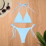 New Sexy Bikini Women Fashion Hanging Neck Split Swimsuit