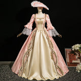 Rococo Baroque Historical Period Dress Pink Marie Antoinette Dresses 18th Century Ball Gown for Women