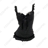 2000s New Fashion Hot Girls Casual Leopard Print Tube Top Punk EMO Rock Aesthetic Crop Top Y2K Harajuku Retro Women's Streetwear