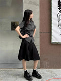 Vintage Japan Fashion Popular All Match Plaid Blouse Punk American Pleated Y2k Aesthetic Shirts Streetwear Subcultural Clothes