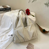 Pbong  Women Canvas Shoulder Tote Bag Handbags for Woman New in Japanese Korean Large University Student Shopper Bags Luxury Original