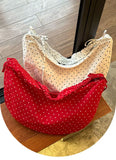 Pbong  Korean Pleated Drawstring Horn Bags New Large Capacity Single Shoulder Crossbody Versatile Tote Bag for Commuting