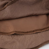 Brown Pleated Off Shoulder Ruffles Patchwork Sundress