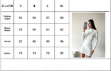 Pbong  Elegant Bodycon Party Dresses Female Women Autumn Black Solid Turtleneck Long Sleeves Sheath Dress Club