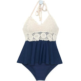Women Knitted Tankinis Sets High Waist Bikini Set Handmade Crochet Bikinis Swimming Bathing Suit Beach Wear Korean Swimsuit Pool