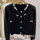 New Autumn And Winter 2025 Design Sense Short Women Knitted Cardigan Sweater Coat Casual Temperament Female Sweater Jacket