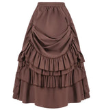 Pbong  Japanese Lolita Personality Subculture Dark Punk Court Gothic Medieval Lace Skirt Women's Cake Skirt Long Vintage Skirts