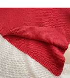 Asymmetric Knit Poncho Sweater for Women Soft Rib-knit Turtleneck Long Sleeve Pullovers Female Tops Autumn Winter Casual Outfit