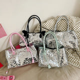 Pbong  Sequins Shoulder Bags for Women Designer New Trendy Fashion Evening Party Bling Square Bag Handbags and Purses