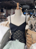 Lace Bow Transparent Bra Tank Top Summer Sleeveless V-Neck Thin Slim Vest Women Sweet Vintage Streetwear Sexy Crop Tops Y2k