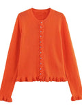 2025 New Women's European & American French Design Sweaters Female Elegant Simple Layered Decoration Versatile Knitted Cardigans