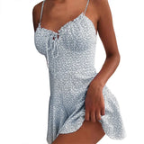 Pbong  Printed Ruffled Dstring Slip Dr Street Sle Floral Print off oulder Dstring Waist Summer Casual Women's Dr